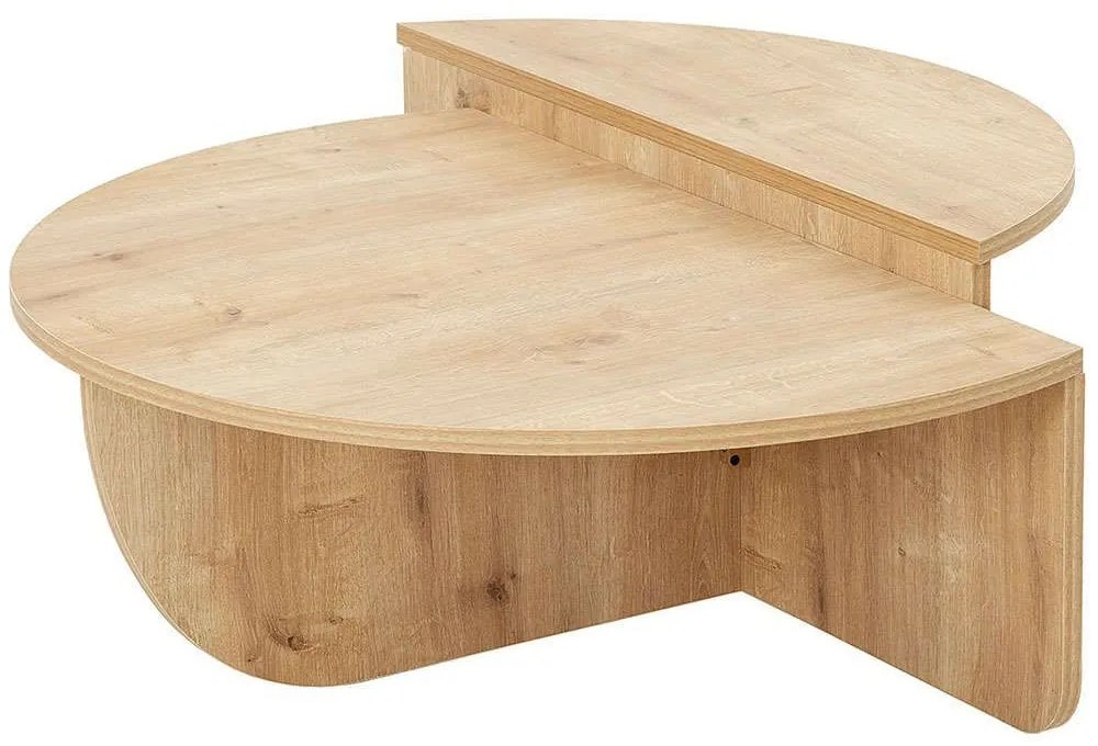 Τραπέζια Σαλονιού Podium (Σετ 2Τμχ) 552NOS2270 90x60x30/85x30x35cm Oak