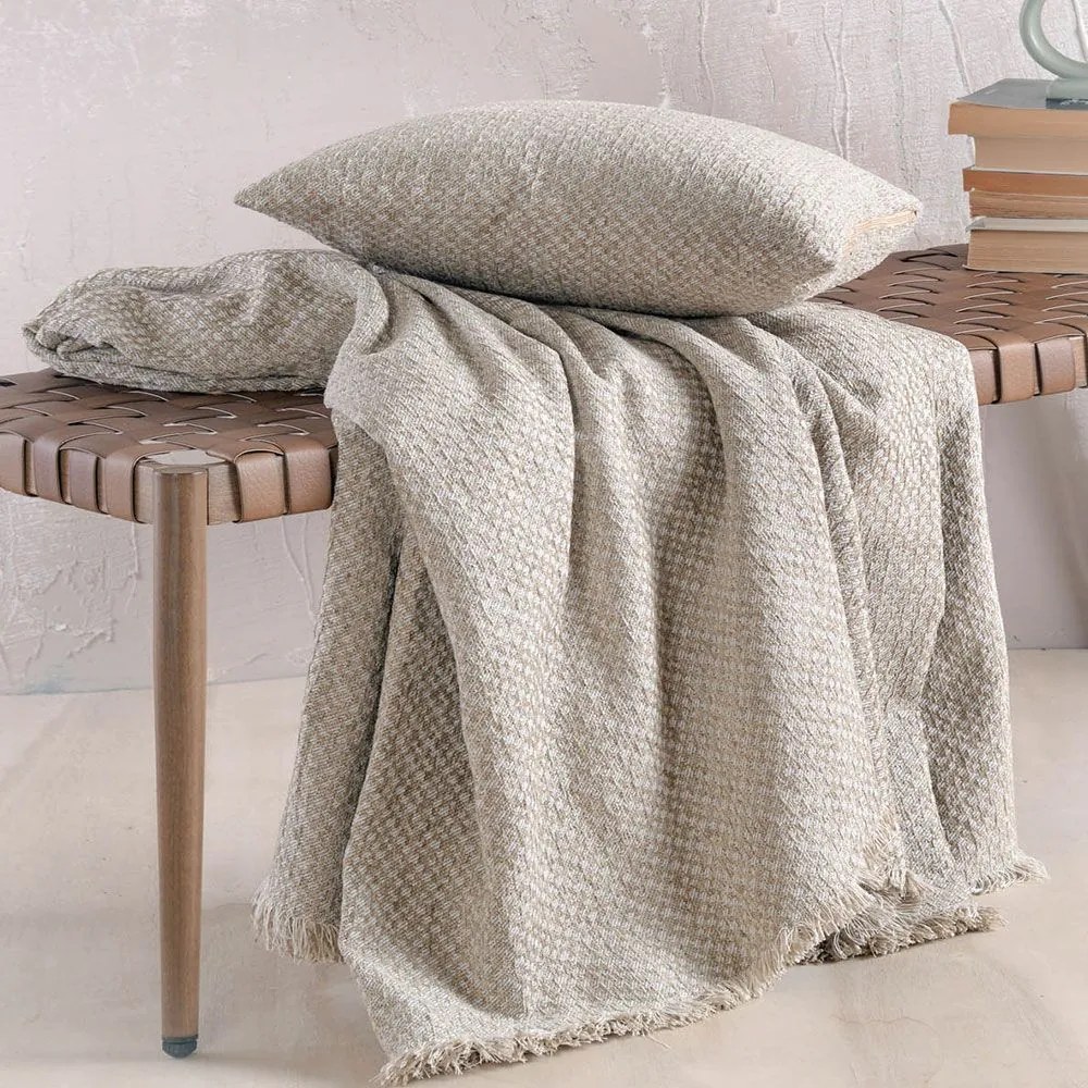 Ριχτάρι Editor Beige Ρυθμός Τριθέσιο 180x280cm Βαμβάκι-Chenille