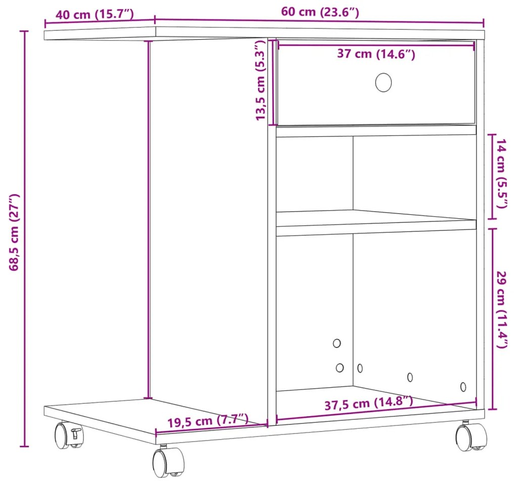 ΒΑΣΗ ΕΚΤΥΠΩΤΗ ΜΕ ΡΟΔΕΣ ΛΕΥΚΗ 60X40X68,5 ΕΚ. 840639