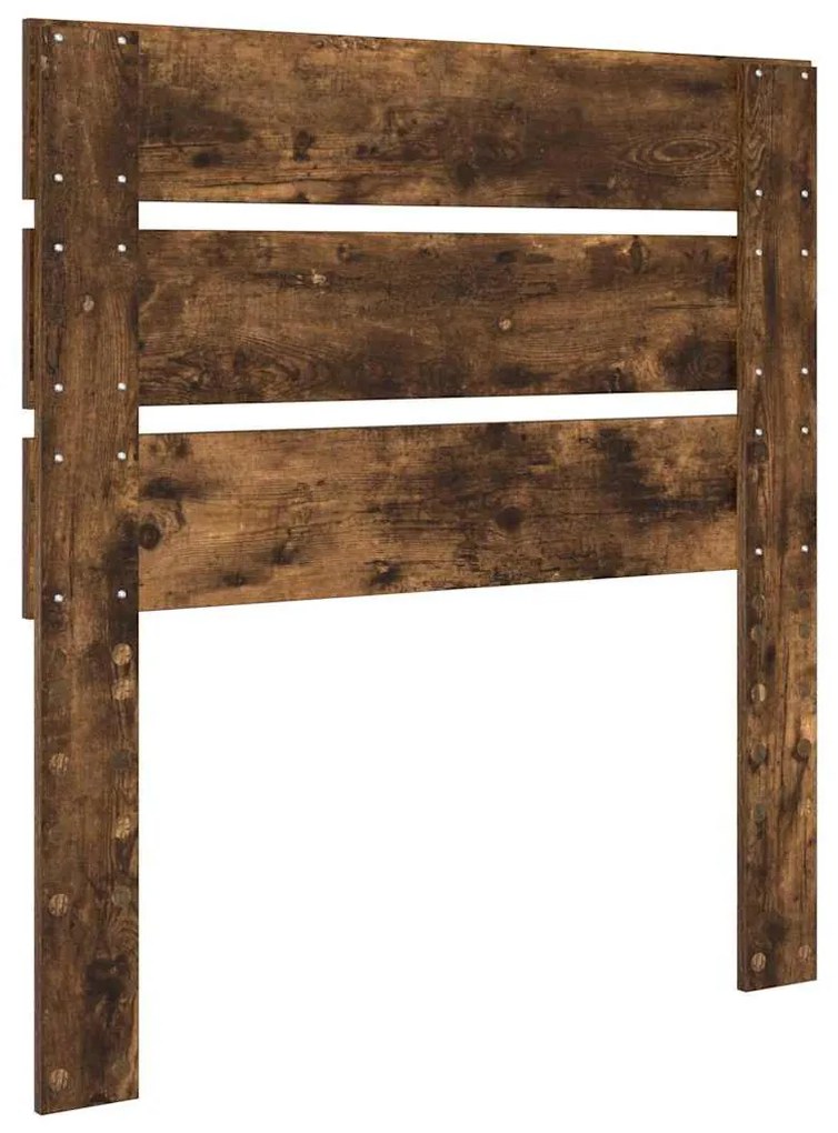 vidaXL Κεφαλάρι με κεφαλάρι Καπνιστό Δρύς 90 cm Επεξεργασμένο ξύλο