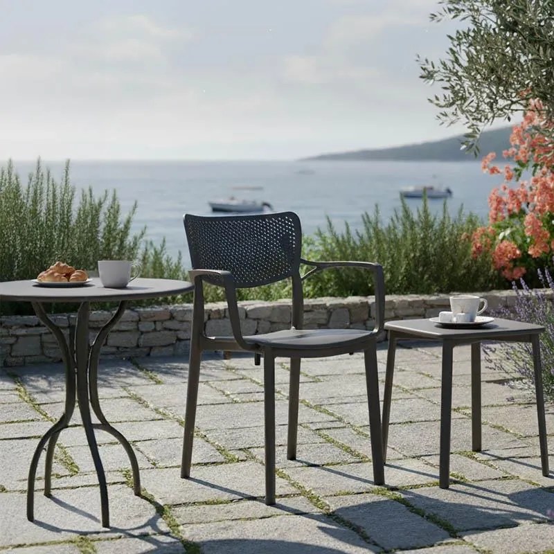 Καρέκλα - Πολυθρόνα Frontline PP ανθρακί 56x50x83 εκ.