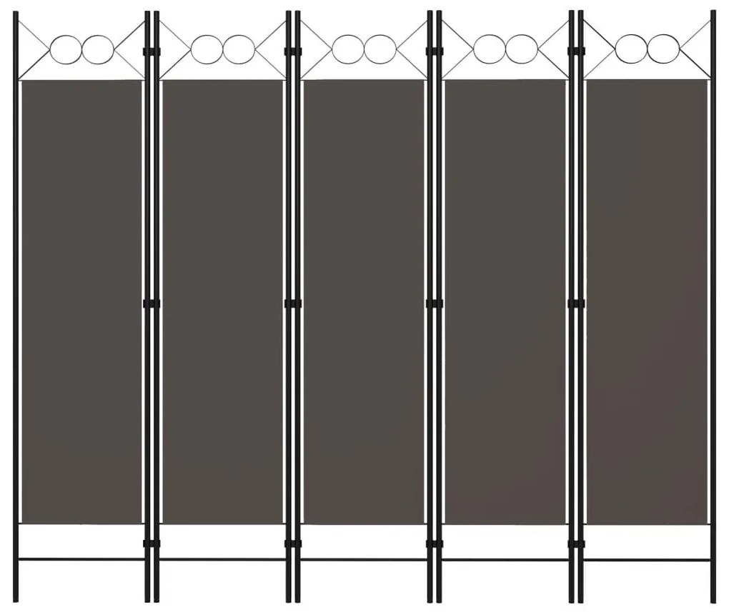 ΔΙΑΧΩΡΙΣΤΙΚΟ ΔΩΜΑΤΙΟΥ ΜΕ 5 ΠΑΝΕΛ ΑΝΘΡΑΚΙ 200 X 180 ΕΚ. 320709