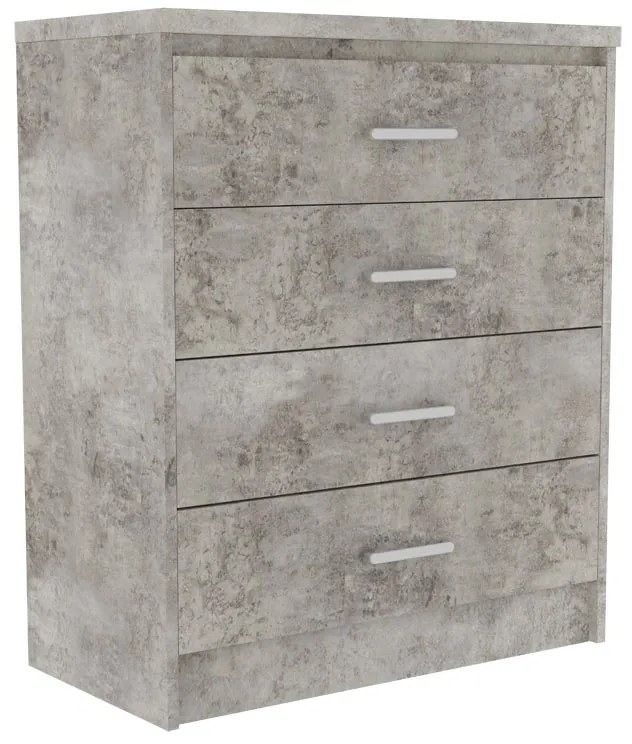 Intrahome Συρταριέρα OLYMPUS Intrahome με 4 συρτάρια χρώμα antique ανθρακί 80x40x95εκ | SKU: INTRAPA-234111204