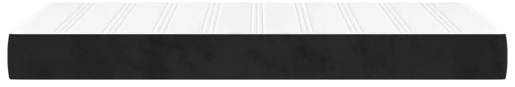 vidaXL Στρώμα με Pocket Springs Μαύρο 120x190x20 εκ. Βελούδινο