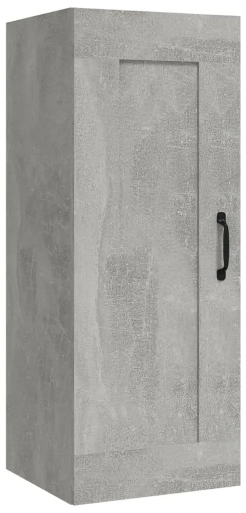 vidaXL Ντουλάπι Κρεμαστό Γκρι Σκυροδέματος 35x34x90 εκ. Επεξ. Ξύλο