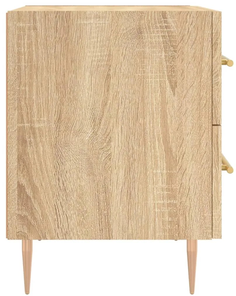 vidaXL Κομοδίνα 2 τεμ. Sonoma Δρυς 40 x 35 x 47,5 εκ. Επεξεργ. Ξύλο