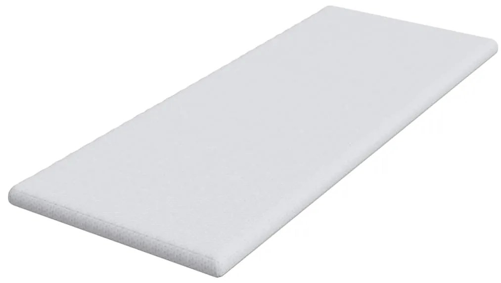 vidaXL Στρώμα επικάλυψης Λευκό 80 x 200 cm Υφασμα Jacquard