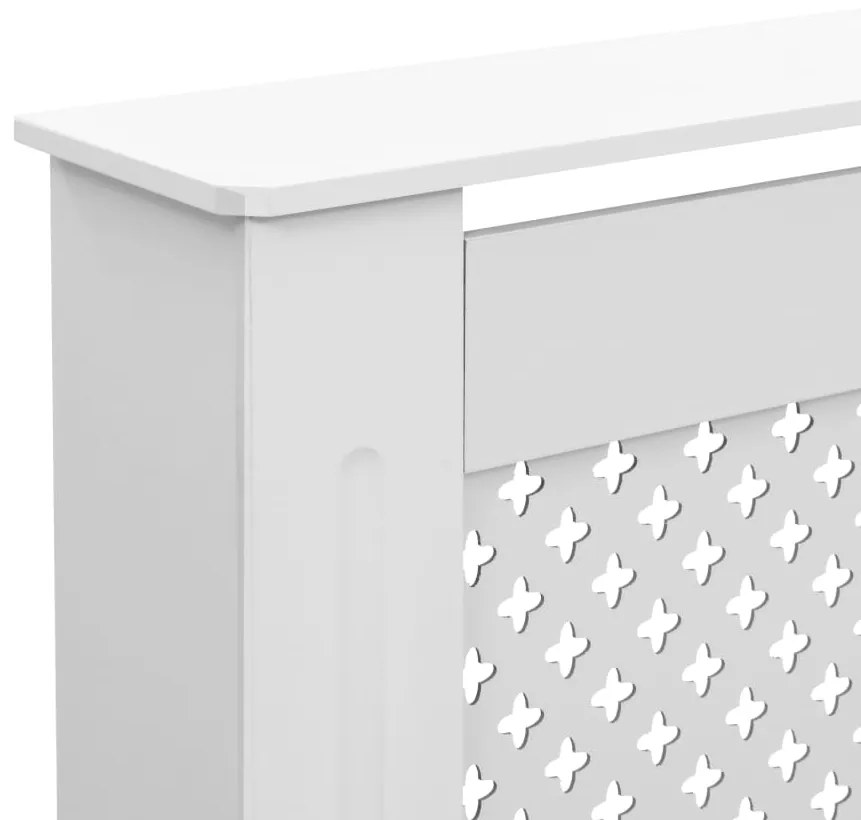 vidaXL Κάλυμμα Καλοριφέρ Λευκό 172 x 19 x 81,5 εκ. από MDF