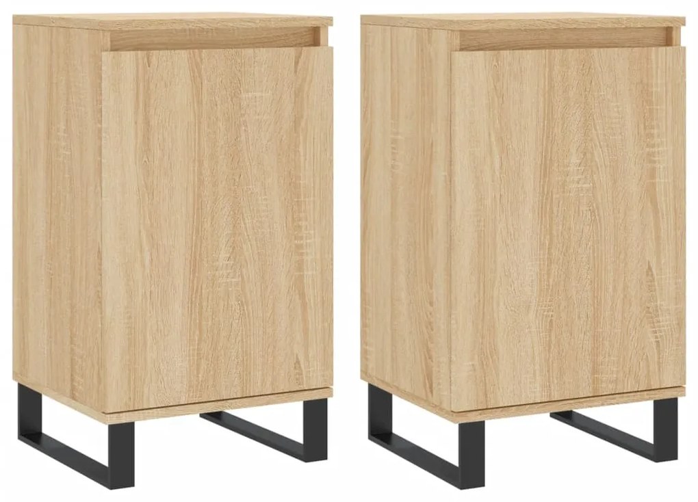 vidaXL Ντουλάπια 2 τεμ. Sonoma Δρυς 40x35x70 εκ. Επεξεργασμένο Ξύλο