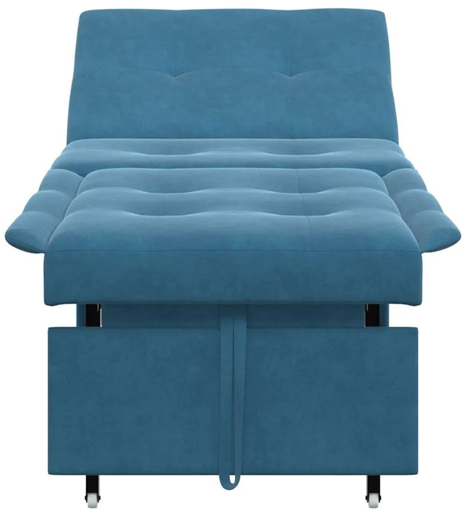 vidaXL Κρεβάτι καναπές Μπλε 194 x 67 x 82 εκ Βελούδο
