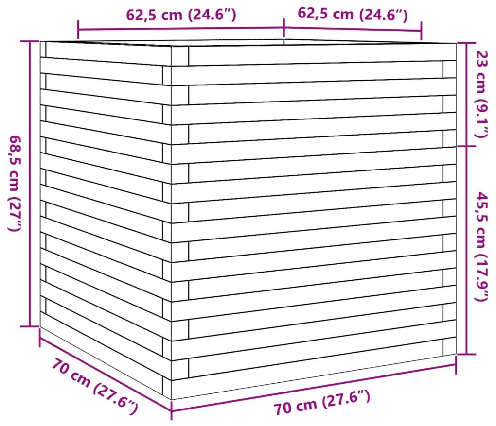 ΖΑΡΝΤΙΝΙΕΡΑ ΚΑΦΕ ΚΕΡΙΟΥ 70X70X68,5 ΕΚ. ΑΠΟ ΜΑΣΙΦ ΞΥΛΟ ΠΕΥΚΟΥ 3282476