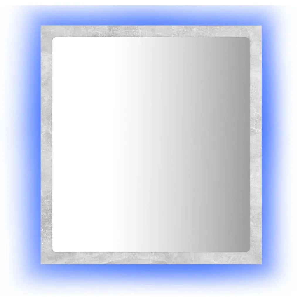 vidaXL Καθρέφτης Μπάνιου Γκρι Σκυροδέματος 40x8,5x37 εκ. Ακρυλικός