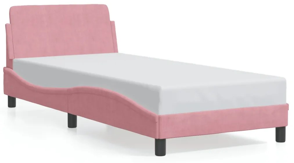 vidaXL Πλαίσιο Κρεβατιού με Κεφαλάρι Dover 90x190 εκ. Βελούδινο