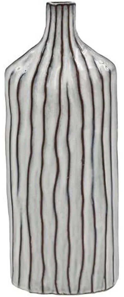 Βάζο Κεραμικό 003-125-124 15x9x38cm White-Grey Κεραμικό