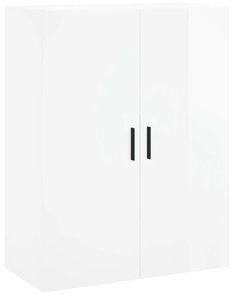 Ντουλάπια Τοίχου 2 τεμ. Γυαλιστερά Λευκά 69,5 x 34 x 90 εκ. - Λευκό