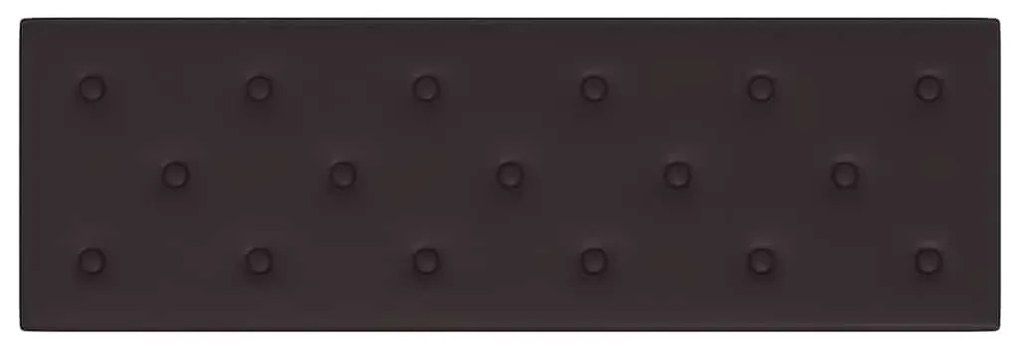 vidaXL Πάνελ Τοίχου 12 τεμ. Μαύρα 90 x 30 εκ. 3,24 μ² Συνθετικό Δέρμα