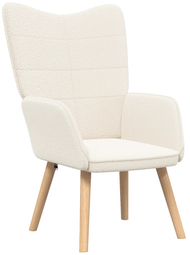 vidaXL Χαλαρωτική Πολυθρόνα Κρεμ 62 x 67 x 95.5 εκ ύφασμα