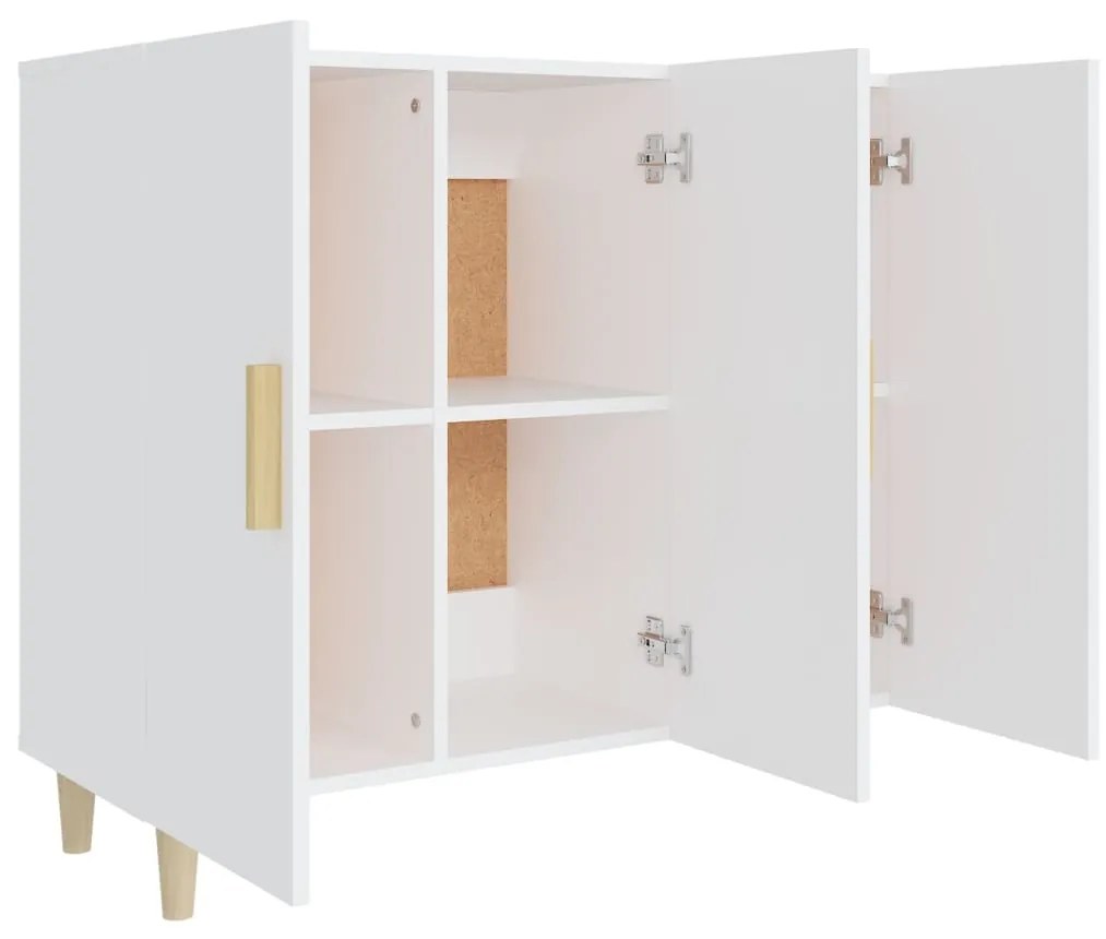 vidaXL Μπουφές Λευκός 90 x 34 x 80 εκ. από Επεξεργασμένο Ξύλο