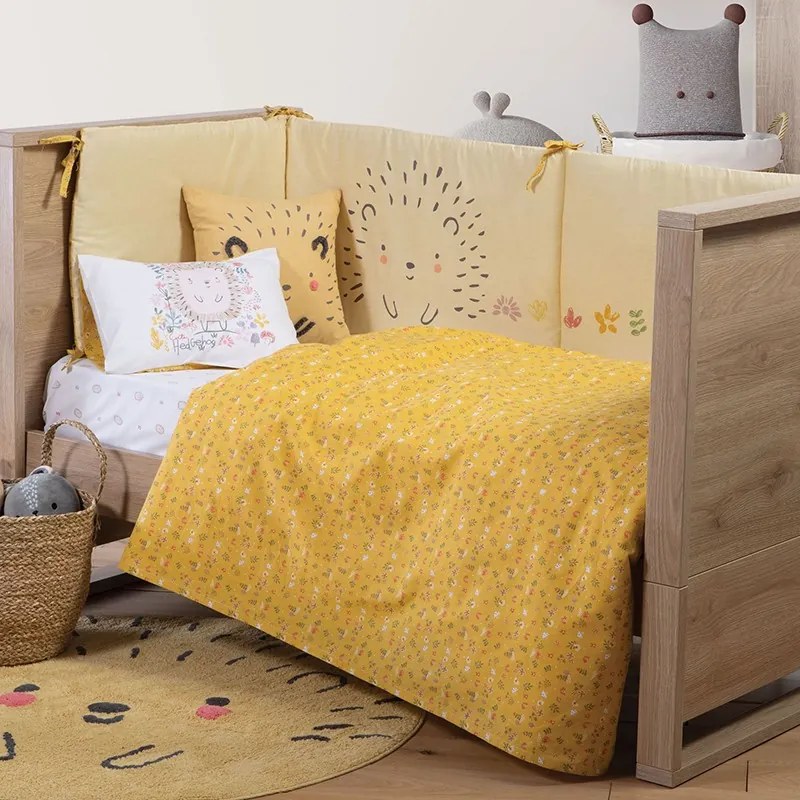 Πάντα Κούνιας 60+67+60x40cm Cute Hedgehog Yellow 5205495549774