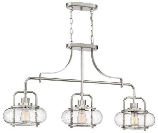 Κρεμαστό Φωτιστικό Οροφής 3xE27 Trilogy Elstead Lighting-QZ-TRILOGY-ISLE-BN-Νίκελ Ματ QZ-TRILOGY-ISLE-BN