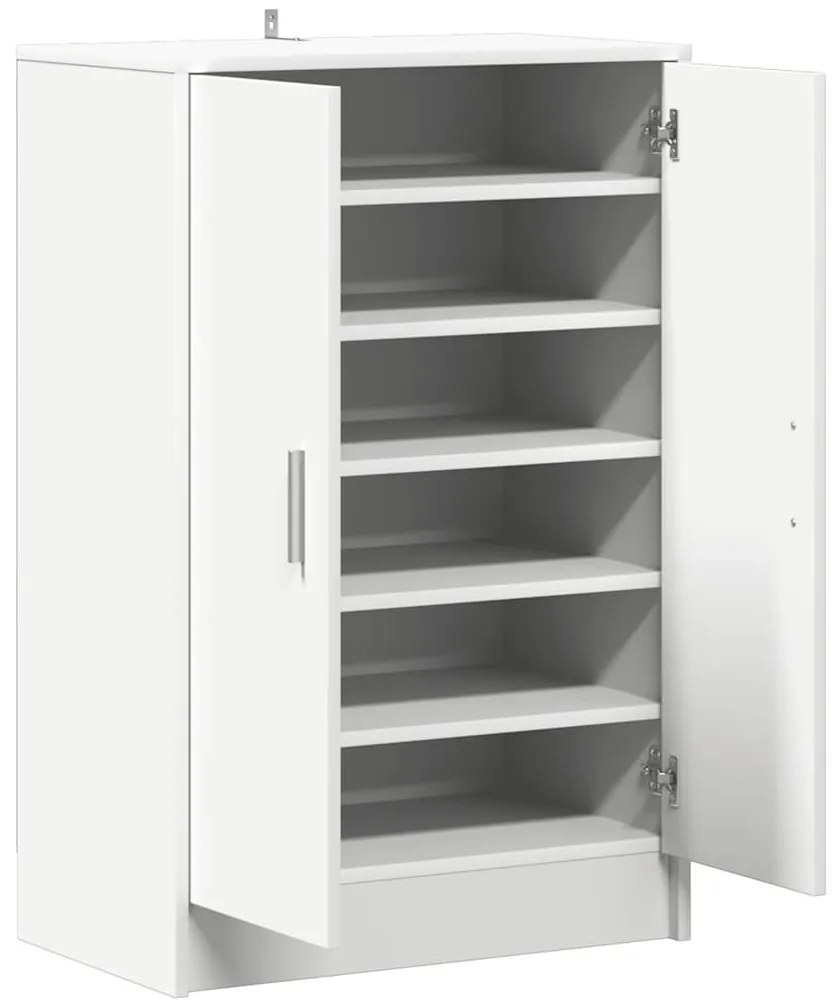 vidaXL Παπουτσοθήκη Λευκή 60 x 35 x 92 εκ. από Επεξ. Ξύλο