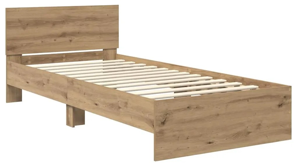vidaXL Σκελετός Κρεβατιού Artisan Oak 90 x 200 cm Επεξεργασμένο ξύλο