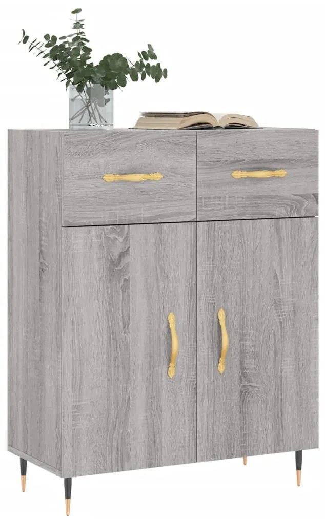 vidaXL Ντουλάπι Γκρι Sonoma 69,5 x 34 x 90 εκ. από Επεξεργασμένο Ξύλο