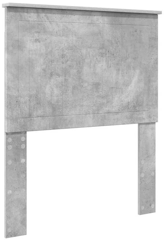 vidaXL Κεφαλάρι με κεφαλάρι Σκυρόδεμα Γκρι 80 cm Επεξεργασμένο ξύλο