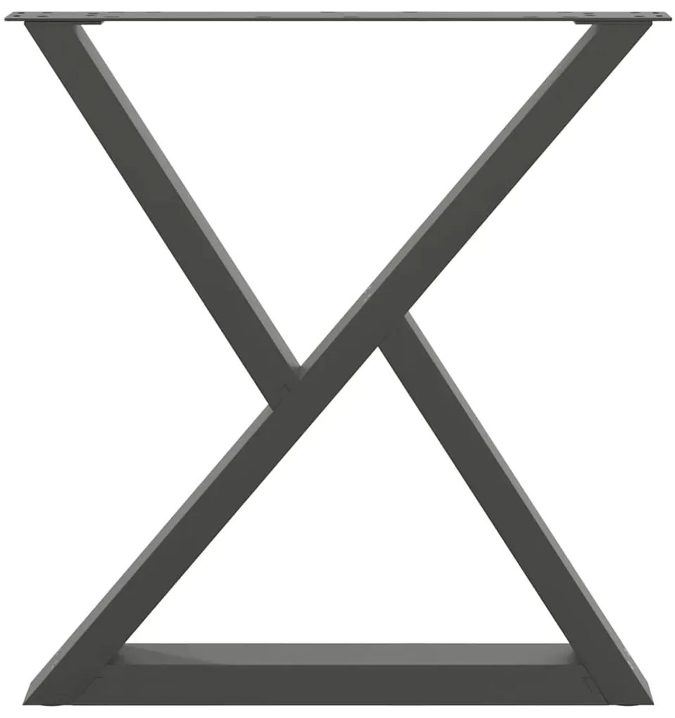 vidaXL Πόδια Τραπεζαρίας 2 τεμ. Ανθρακί 70x(72-73,3) εκ. Ατσάλι