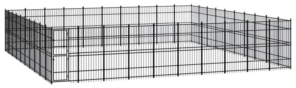 Κλουβί Σκύλου Εξωτερικού Χώρου 92,16 μ² από Ατσάλι - Μαύρο
