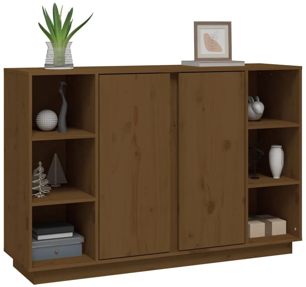 vidaXL Ντουλάπι Καφέ Μελί 120x35x80 εκ. από Μασίφ Ξύλο Πεύκου