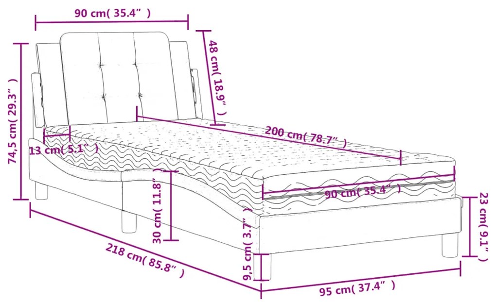 ΚΡΕΒΑΤΙ ΜΕ ΣΤΡΩΜΑ ΓΚΡΙ 90X200 ΕΚ. ΑΠΟ ΣΥΝΘΕΤΙΚΟ ΔΕΡΜΑ 3208841