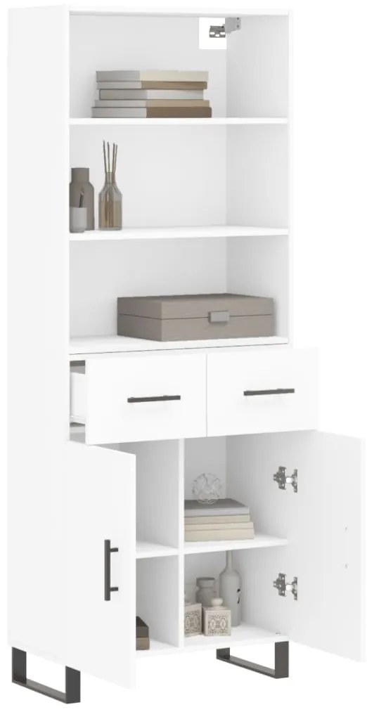 vidaXL Ντουλάπι Λευκό 69,5x34x180 εκ. από Επεξεργασμένο Ξύλο