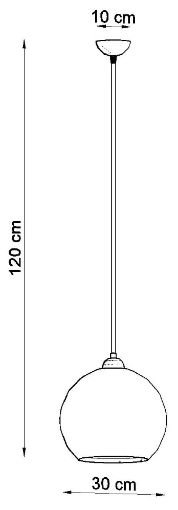 Sollux Κρεμαστό φωτιστικό Ball 1,κόκκινο,1xE27/60w