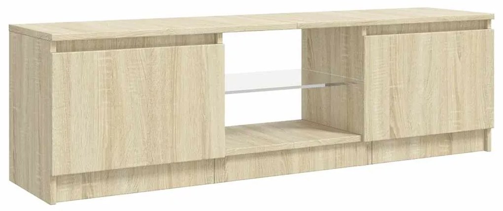 vidaXL Έπιπλο Τηλεόρασης με LED Sonoma Δρυς 120 x 30 x 36 εκ.