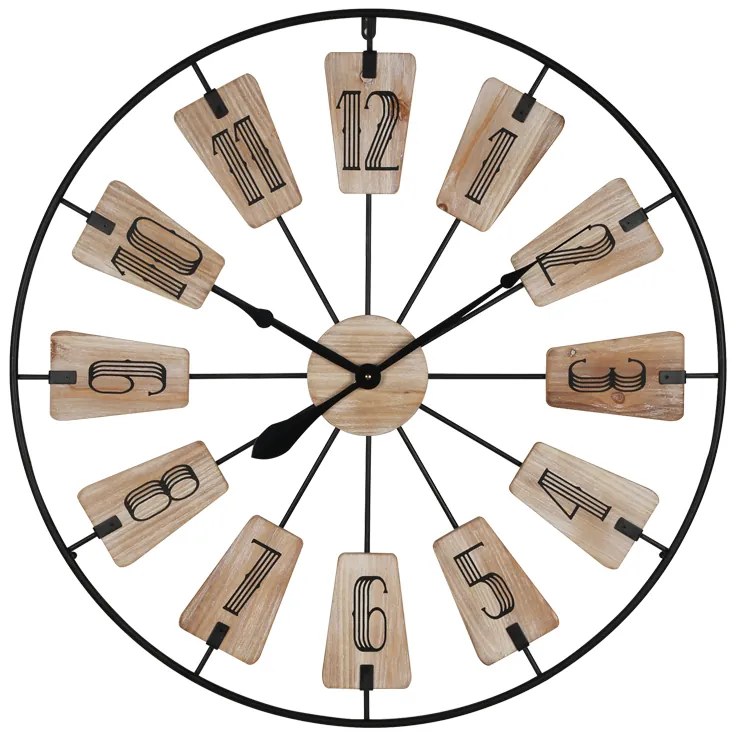 Ρολόι τοίχου Fepo Inart μέταλλο σε μαύρη απόχρωση 80x3x80εκ