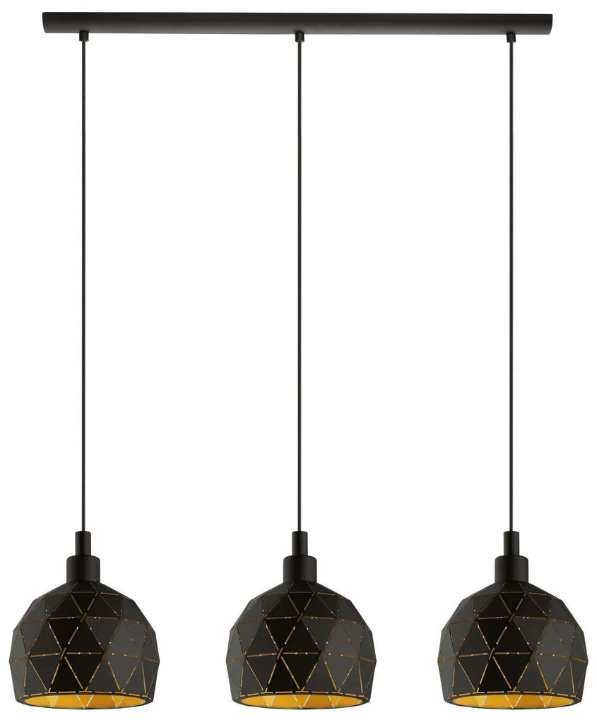 Φωτιστικό Οροφής - Ράγα 97846 Black - Gold Roccaforte Eglo Metal