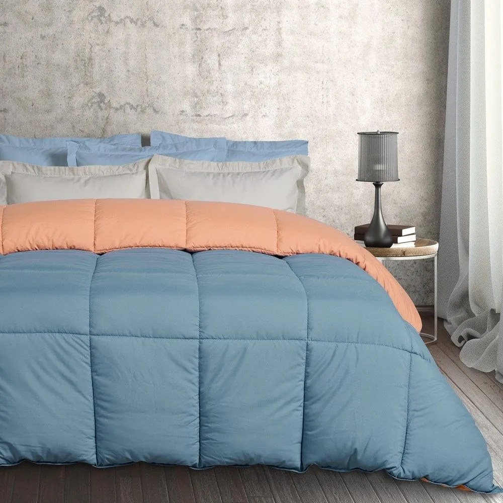 Πάπλωμα Happy 9642 Blue-Terracotta Das Home Υπέρδιπλo 220x240cm Microfiber