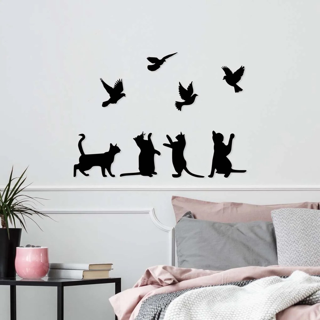 Διακοσμητικό Τοίχου (110x79) A-G Birds Playing With Cats 899SKL2553