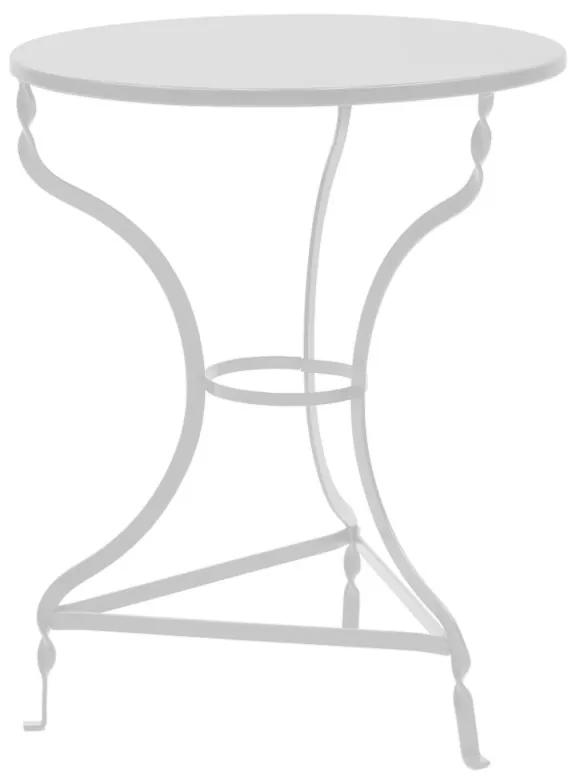 Τραπέζι Noah pakoworld μεταλλικό λευκό Φ58x72εκ Model: 243-000076