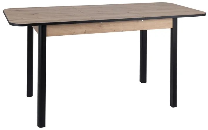 STÓŁ DIEGO II DĄB ARTISAN / CZARNY 105(140)X65 DIOMMI-80-3573
