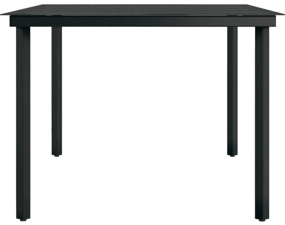 vidaXL Σετ Τραπεζαρίας Κήπου 9 Τεμαχίων Μαύρο