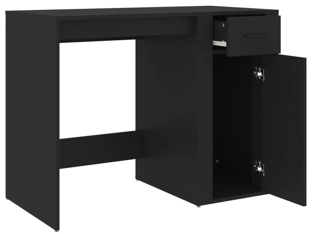 vidaXL Γραφείο Μαύρο 100x49x75 εκ. από Επεξεργασμένο Ξύλο