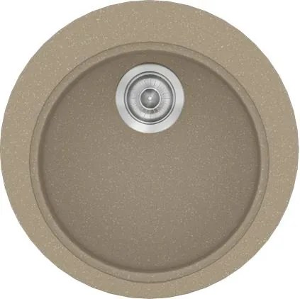 Νεροχύτης Κουζίνας Sanitec Classic 316 Ένθετος 48x48 εκ. - Granite Taupe