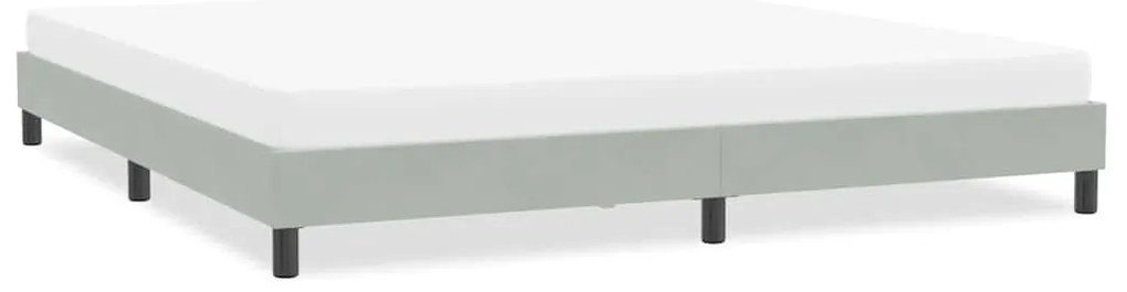 vidaXL Σκελετός Κρεβατιού Χωρίς Στρώμα Αν. Γκρι 200x210 εκ. Βελούδινο