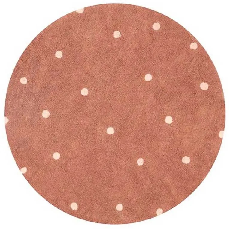 Στρογγυλό Χαλί All Season (Φ140) Lorena Canals Dot Chestnut