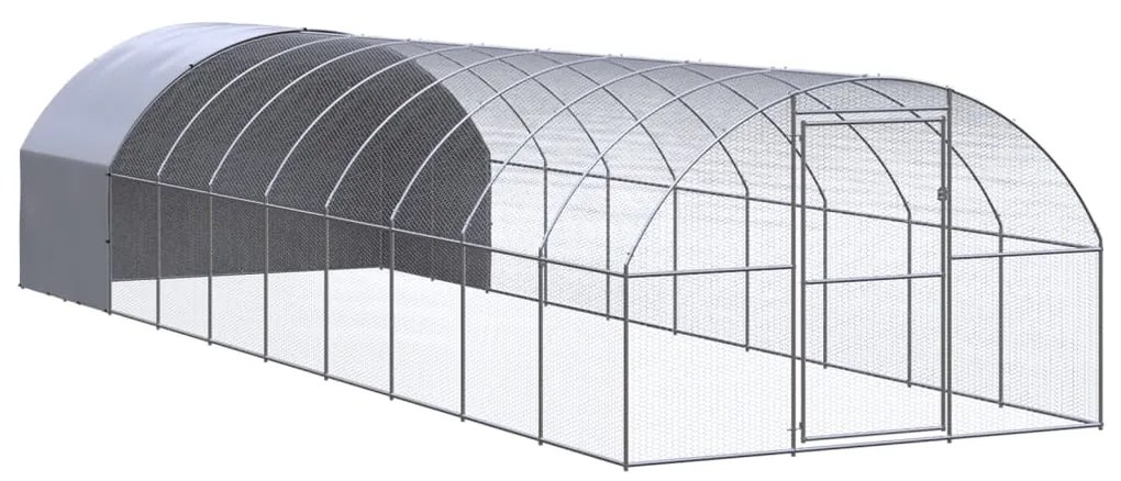 vidaXL Κοτέτσι Εξωτερικού Χώρου 3 x 10 x 2 μ. από Γαλβανισμένο Χάλυβα