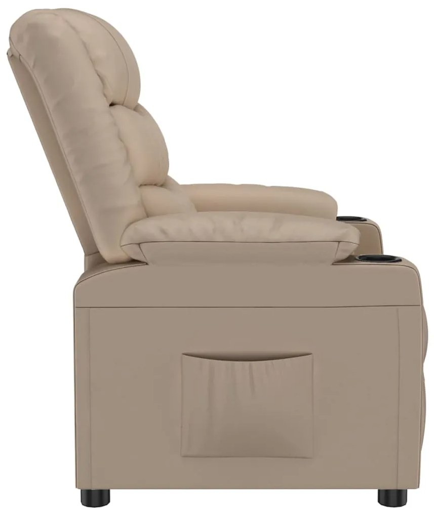 vidaXL Πολυθρόνα Ανακλινόμενη Καπουτσίνο από Συνθετικό Δέρμα