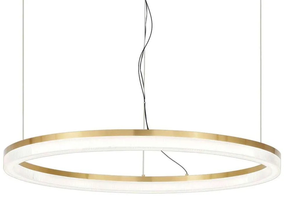 Φωτιστικό Οροφής Crown 314938 Φ60x30/205cm Led 3000lm 30W 3000K Gold Ideal Lux