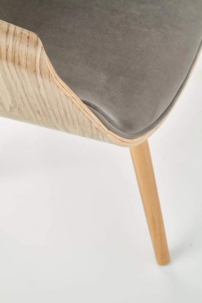 K396 chair, color: light oak / grey DIOMMI V-CH-K/396-KR-J.DAB